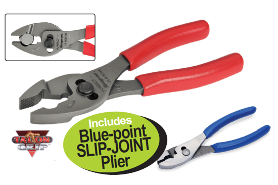 Get the Snap-on Flankjaw Slip-Joint Pliers 150mm (XXAUG295) with advanced FlankJaw™ geometry and Talon Grip™ for superior torque and pulling power. Includes a free Blue-point SLIP-JOINT Plier.