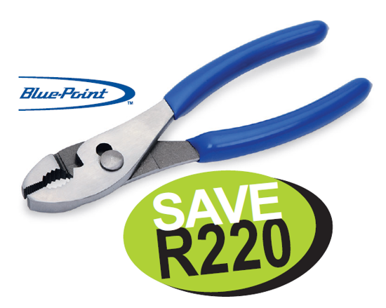 Get the Snap-on Blue-Point Slip-Joint Plier (200mm) with special alloy steel and soft grip vinyl handles for comfortable use. Promo Code XXAUG296.