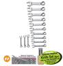 XXAUG207 MIDGET IMPERIAL EQUIVALENT Combination Spanner Set 3/16 - 3/4 - includes Spanner Inspired Knife Set (6pc) with any TWO SPANNER sets