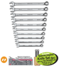 XXAUG211 STANDARD Length IMPERIAL EQUIVALENT Combination Spanner Set 1/4 - 3/4 - includes Spanner Inspired Knife Set (6pc) with any TWO SPANNER sets