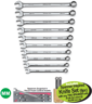 XXAUG210 STANDARD Length Combination Spanner Set 10-19mm - includes Spanner Inspired Knife Set (6pc) with any TWO SPANNER sets