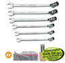 XXAUG216 FLEX HEAD Combination IMPERIAL EQUIVALENT Spanner Set 5/16-5/8 - includes Spanner Inspired Knife Set (6pc) with any TWO SPANNER sets