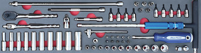 Blue Point - MOD.897SH45SM - 1/4" General Service Set with Turbo T-Speeder; 55Pc - Metric