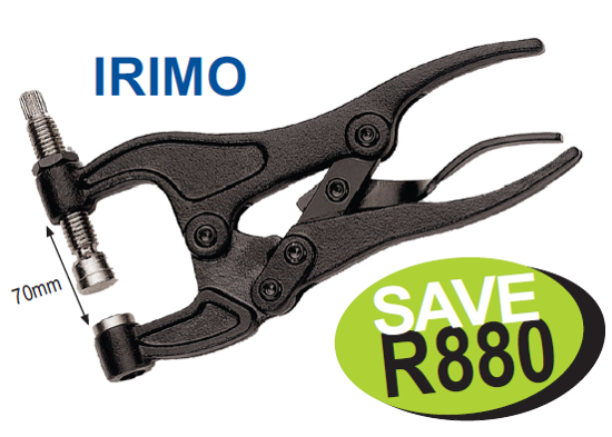 Get the IRIMO Automatic Hand Vice (XXAUG291) with 70mm gripping capacity and movable jaw for increased flexibility.