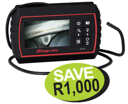 Get the Snap-on BK3100 Digital Video Borescope at a limited offer price. Save R1,000 on this essential inspection tool. Promo Code: XXAUG252.