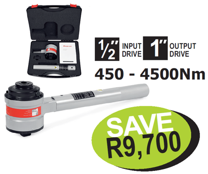 Get the Snap-on MTMB3300 Manual Torque Multiplier (XXSEP200) with a 26:1 ratio, 1/2-inch input, and 1-inch output drive. Features compact design, high accuracy, robust construction, and comes in a carrying case.