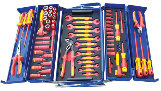 Picture of SET.VDE1281-1438 - 1000V Insulated Tool Set in 3Tier Cantilever Box; 67Pc