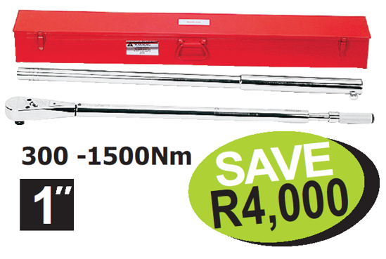 Get the Snap-on 1" Manual Click-Type Fixed Ratchet Torque Wrench (QD5RN1500A) on promotion with promo code XXSEP209. Features positive stop and includes a certificate of calibration.