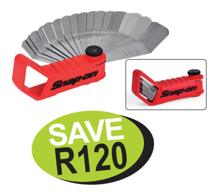Get the Snap-on Feeler Gauge Set 45 degree (25pc) with promo code XXSEP225. Features 25 flat blades, a comfortable holder, and enhanced accuracy for precise measurements.