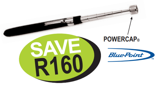 Get the Snap-on Blue Magnetic Pick Up Tool (XXSEP229) with POWERCAP® and a chrome plated shaft that extends from 137mm – 637mm. Features a cushion grip and includes a pocket clip.