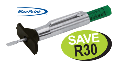 Get the Blue-Point Snap-on Blue Tread Depth Gauge (TDG1) on promotion! Features a colored coded sliding gauge, measures up to 1" in 1/32" increments, and includes a pocket clip. Promo Code: XXSEP231.