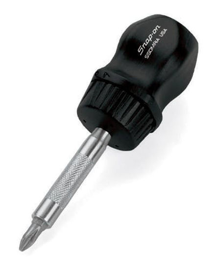 Snap-on - SSDMR1A - Ratcheting Magnetic Stubby Screwdriver 110mm (Black)