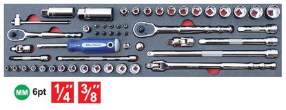 Get the Snap-on Blue 1/4" & 3/8" Socket & Accessory Set in Foam with 6pt Sockets (XXOCT228) on promotion. Perfect for professional and DIY use.