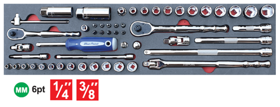 Get the Snap-on Blue 1/4" & 3/8" Socket & Accessory Set in Foam with 6pt Sockets (XXOCT228) on promotion. Perfect for professional and DIY use.