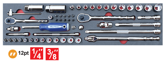 Get the Snap-on Blue 1/4" & 3/8" Socket & Accessory Set in Foam with 6pt Sockets (XXOCT228) on promotion. Perfect for professional and DIY use.