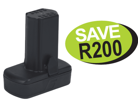 Get the Snap-on 14.4V Li-Ion Battery Pack (CTB8174) with 2.5 Ah capacity and 70-minute charge time. Durable glass-filled nylon housing. Promo Code XXNOV282.