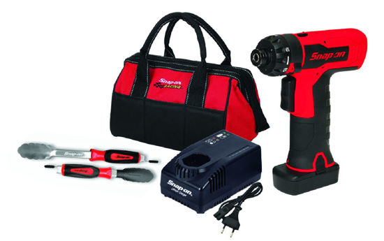 SNap-on - XXI-CTS861U1TB-P - 14.4V 1/4" MicroLithium Brushless Toggle Screwdriver Kit (Tool, Battery, Charger, Tote Bag & Braai Tongs)