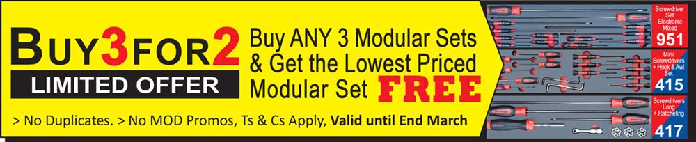 Snap-on BUY3FOR2 Limited Offer On Snap-on Modular Sets